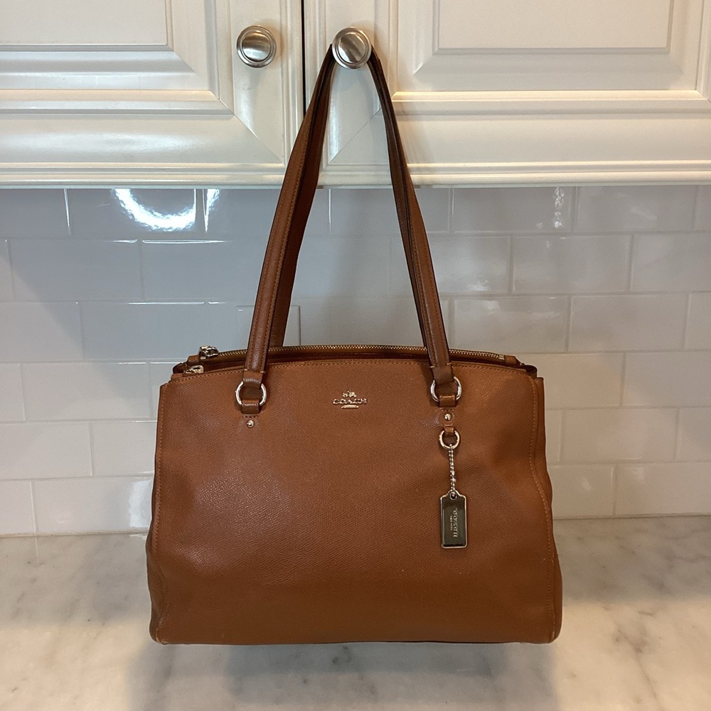 Coach Tan Leather Shoulder Bag